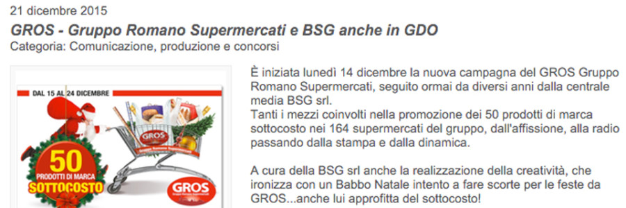 GROS “Gruppo Romano Supermercati”