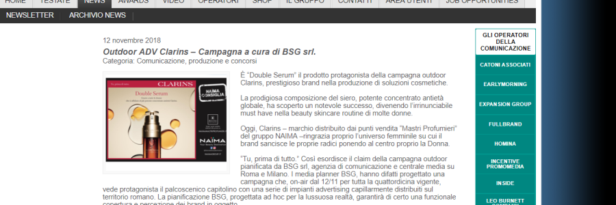 BSG Per NAIMA – Campagna CLARINS