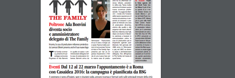 Dal 12 al 22 marzo l’appuntamento è a Roma con Casaidea 2016: la campagna è pianificata da BSG